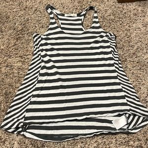 Old Navy Gray and White Striped Tank